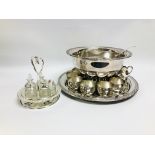 "ONEIDA" PUNCH BOWL, 12 CUPS,