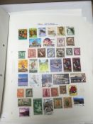 BOX OF COMMONWEALTH STAMPS ON LEAVES, STOCKBOOK WITH MINT IRELAND ETC.
