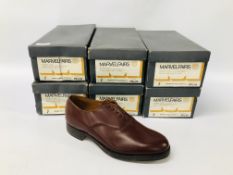 SIX PAIRS OF MARVEL FAIRS BROWN LEATHER GENT'S SHOES (UNWORN BOXED) SIZE 7