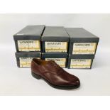 SIX PAIRS OF MARVEL FAIRS BROWN LEATHER GENT'S SHOES (UNWORN BOXED) SIZE 7