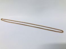 A BELCHER LINK NECKLACE MARKED 375 LENGTH