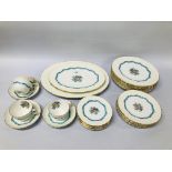 A QUANTITY OF MINTON "ARDMORE" BONE CHINA TABLEWARE TO INCLUDE 8 DINNER PLATES, 6 SIDE PLATES,