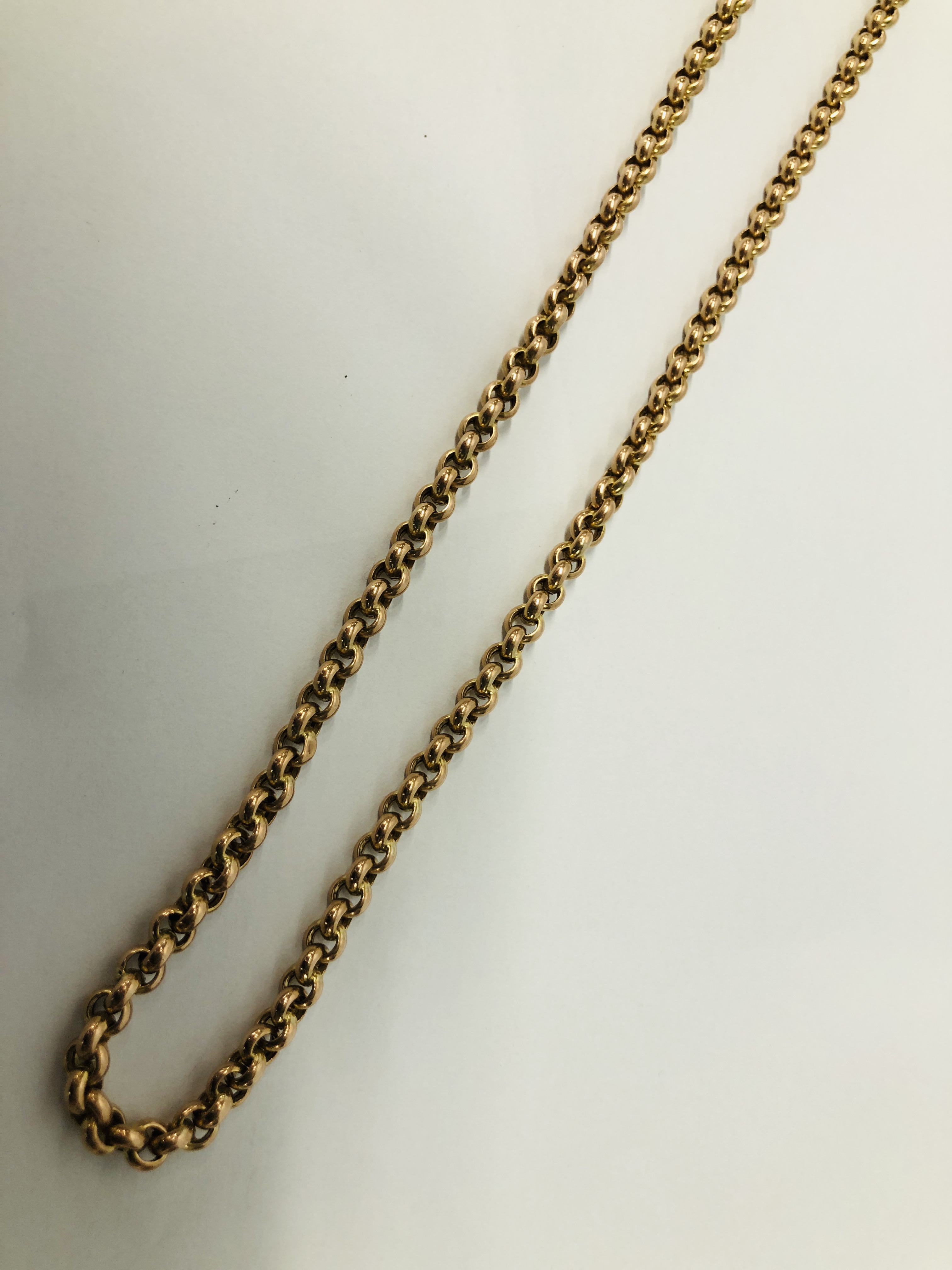 A BELCHER LINK NECKLACE MARKED 375 LENGTH - Image 4 of 5