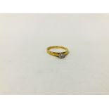 LADIES 18CT GOLD DIAMOND SOLITAIRE RING WITH ORIGINAL RECEIPT