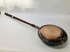 A COPPER BED WARMING PAN