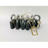 6 LARGE PADLOCKS