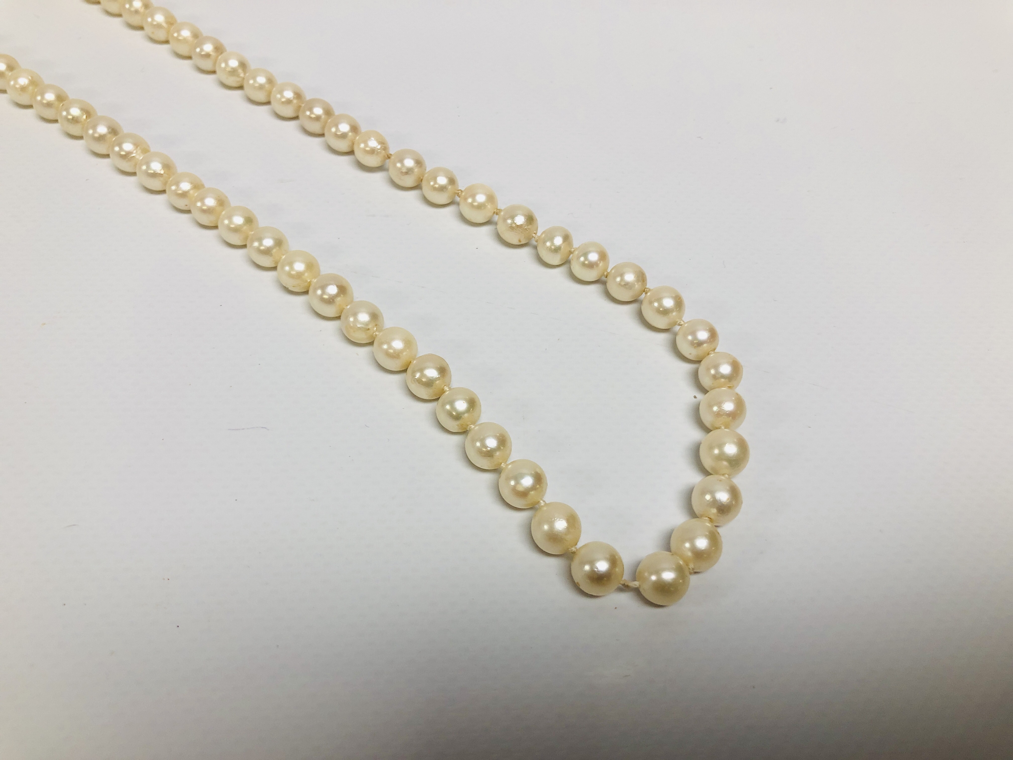 SINGLE STRAND PEARL NECKLACE IN WINSOR BISHOP PRESENTATION BOX L 80CM - Image 3 of 5