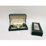 LADIES GUCCI BRACELET WATCH QUARTZ MOVEMENT COMPLETE WITH ORIGINAL BOX AND 13 INTERCHANGEABLE