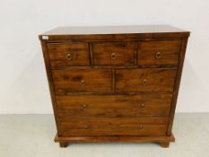 A WILLIS & GAMBIER QUALITY MODERN MULTI DRAWER CHEST - W 103CM. D 48CM. H 105CM.