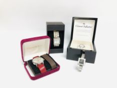 LADIES CK DESIGNER BRACELET WATCH ALONG WITH 3 FURTHER BOXED LADIES WATCHES TO INCLUDE PIA,