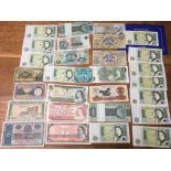 PACKET BANKNOTES INCLUDING ENGLISH AND SCOTTISH £1 (17),M CANADA, NIGERIA 10/- ETC.
