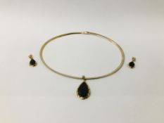 FLAT LINK CHOKER STYLE NECKLACE MARKED 14K,