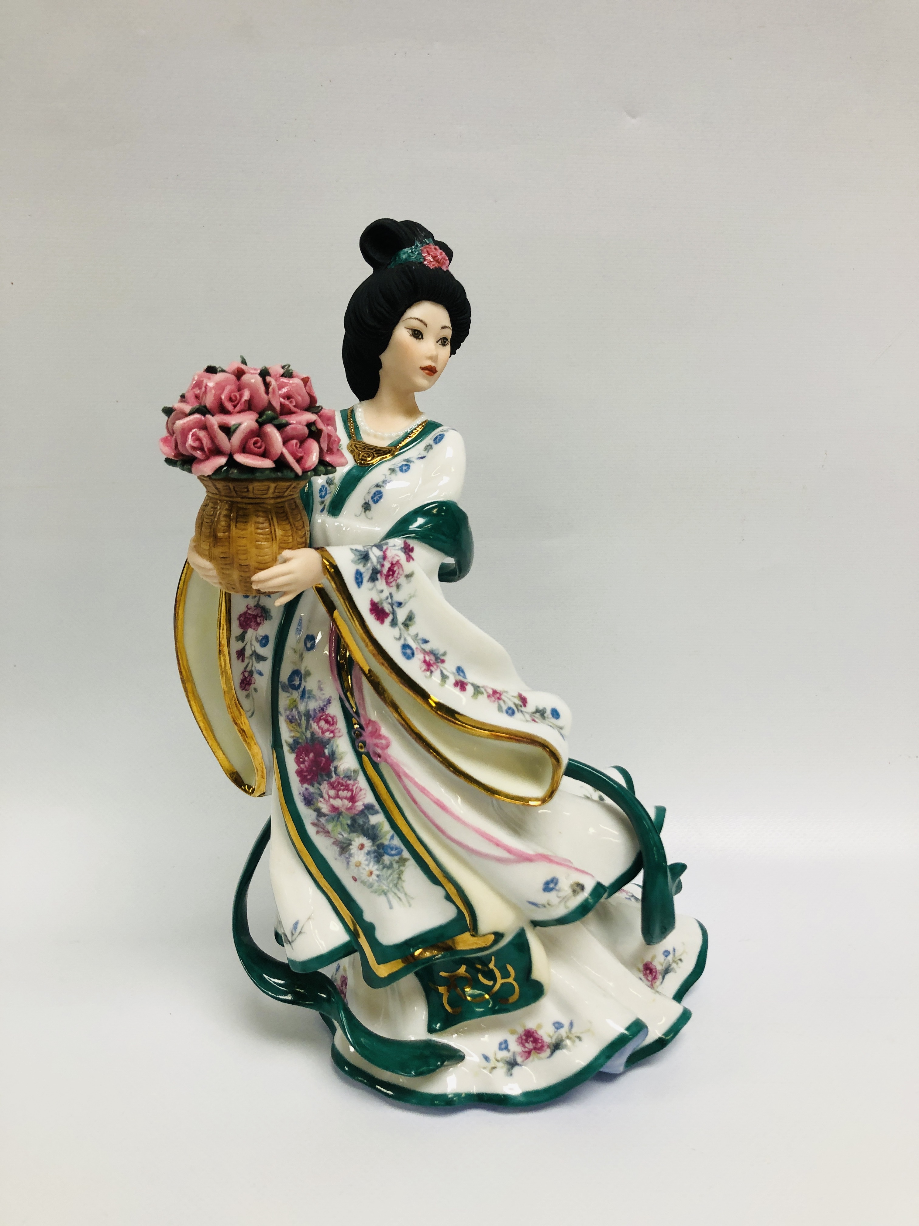 4 X DANBURY MINT COLLECTOR'S FIGURES TO INCLUDE 3 FROM THE LENA LIU COLLECTION (ROSE PRINCESS, - Image 4 of 12