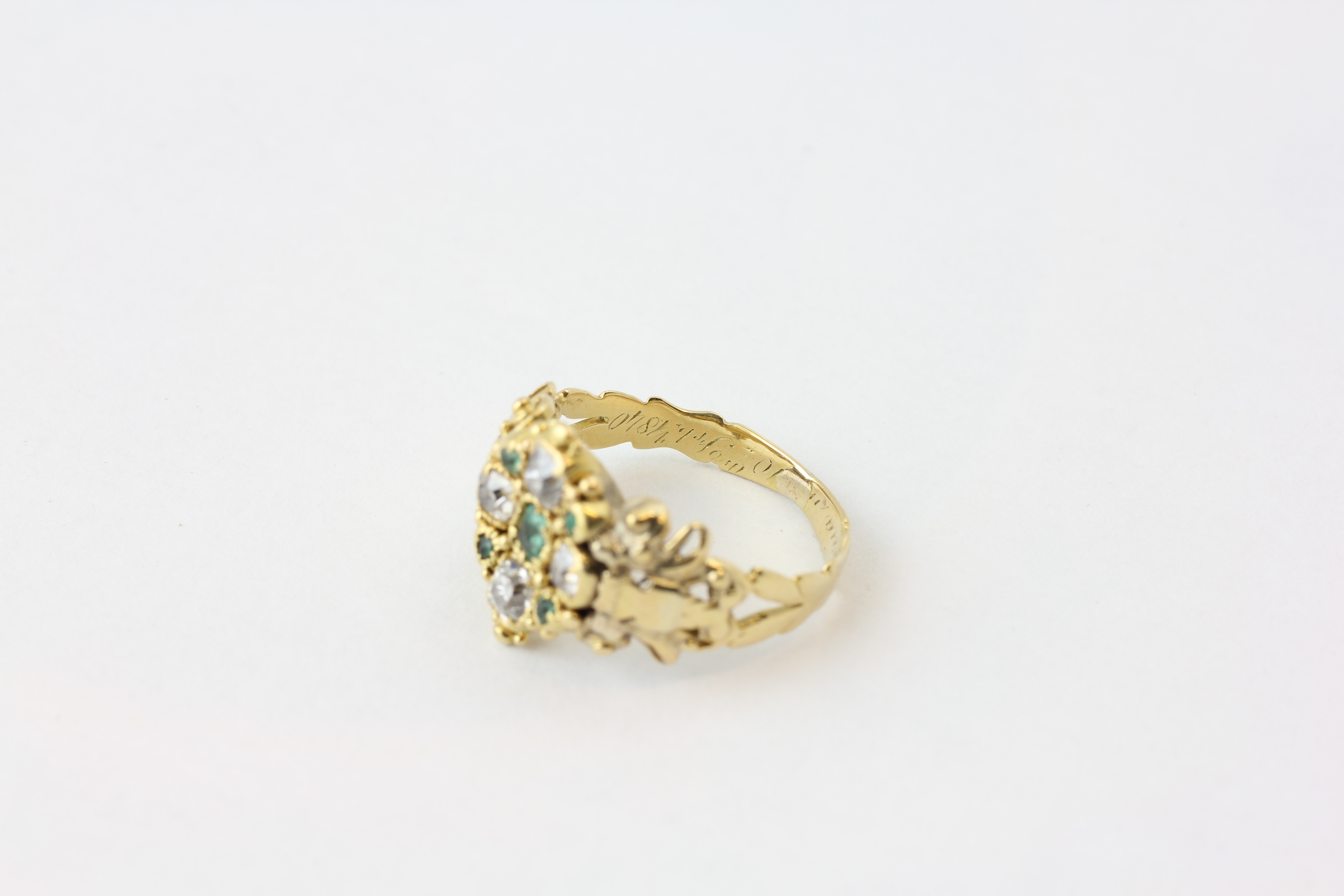 AN EMERALD AND DIAMOND RING, THE CENTRAL STONE APPROX. 2. - Image 5 of 6