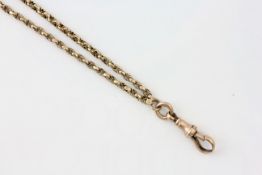 A 9CT. GOLD CHAIN, LENGTH 163CM.