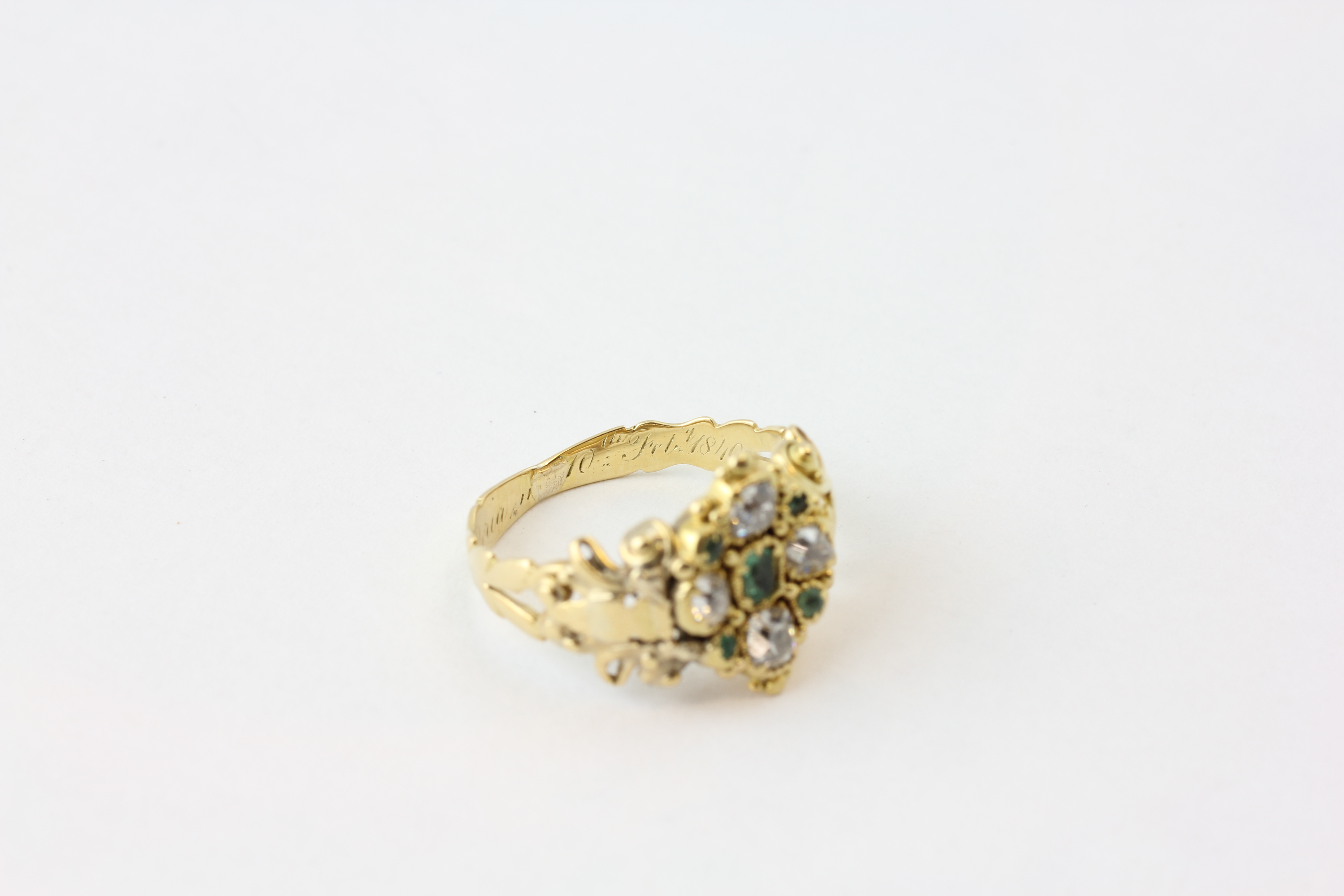 AN EMERALD AND DIAMOND RING, THE CENTRAL STONE APPROX. 2. - Image 6 of 6