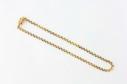AN UNMARKED YELLOW METAL NECKLACE, ASSUMED 18CT GOLD, LENGTH 41.