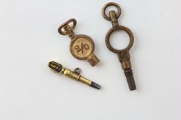 A SMALL GROUP OF WATCH KEYS (3),