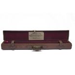 WILLIAM POWELL & SON A LEATHER BARREL CASE, fitted for two sets of 28in. side by side barrels, the