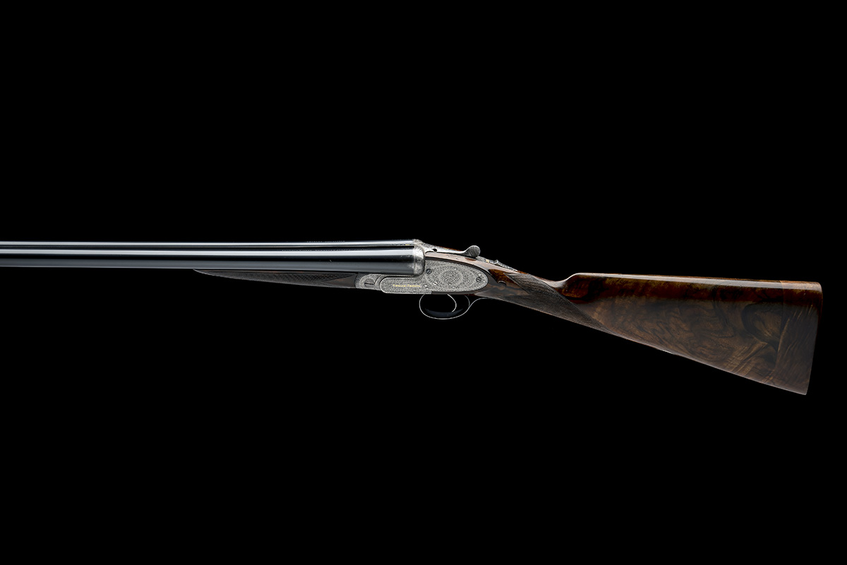 CHARLES LANCASTER A 12-BORE 'TWELVE-TWENTY' W. BAKER 1913 PATENT ASSISTED-OPENING SINGLE-TRIGGER - Image 2 of 12