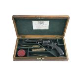 W. BISHOP, LONDON A CASED 54-BORE PERCUSSION FIVE-SHOT REVOLVER, MODEL 'ADAM'S PATENT', serial no.