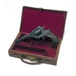 WEBLEY, BIRMINGHAM A CASED .455 SEMI-AUTOMATIC REVOLVER, MODEL '1901 FOSBERY', serial no. 442, circa