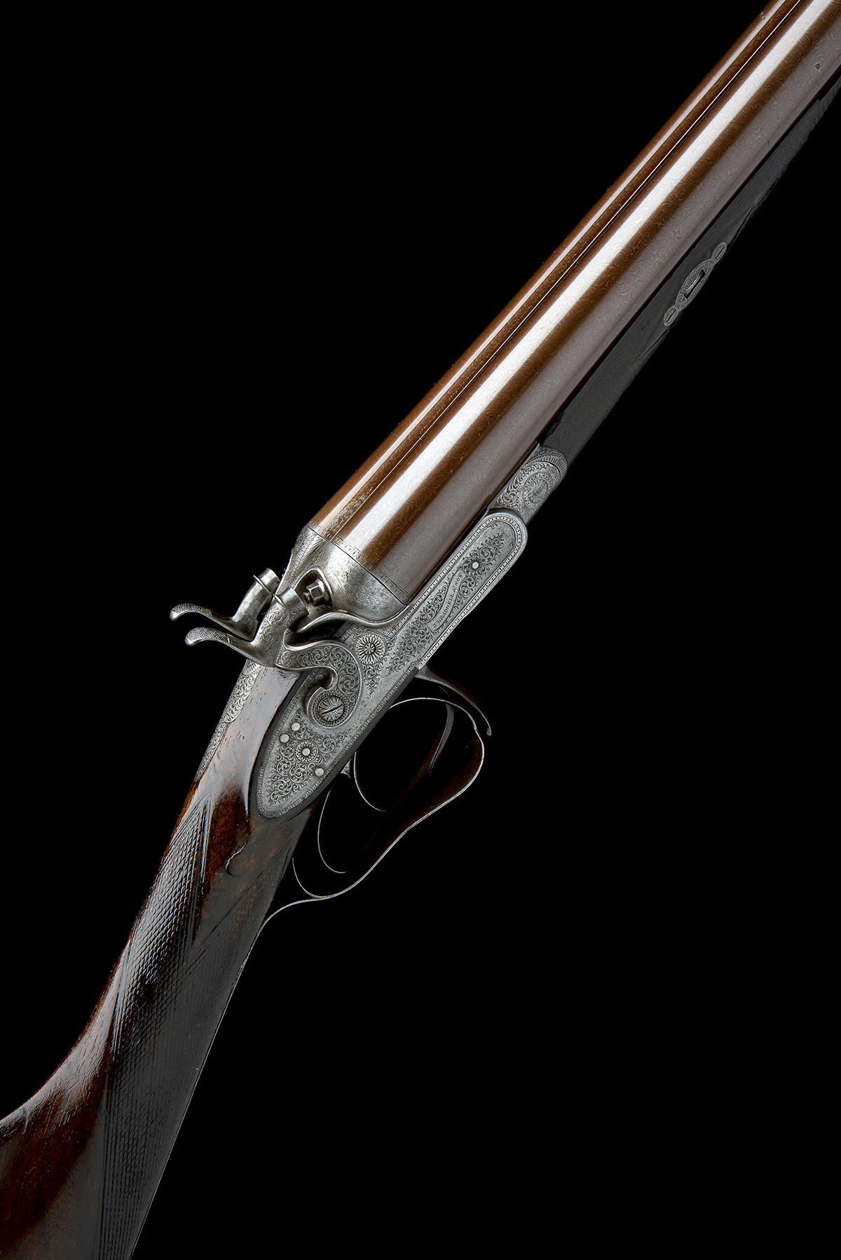 JOSEPH BRADDELL & SON A 12-BORE THUMBHOLE UNDERLEVER SINGLE-BITE SNAP-ACTION HAMMERGUN, serial no.