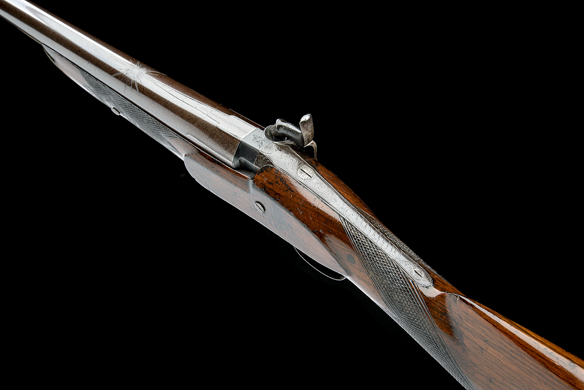 BENTLEY & PLAYFAIR , BIRMINGHAM A GOOD 6-BORE PERCUSSION SINGLE-BARRELLED LIVE PIGEON GUN, no - Image 5 of 7