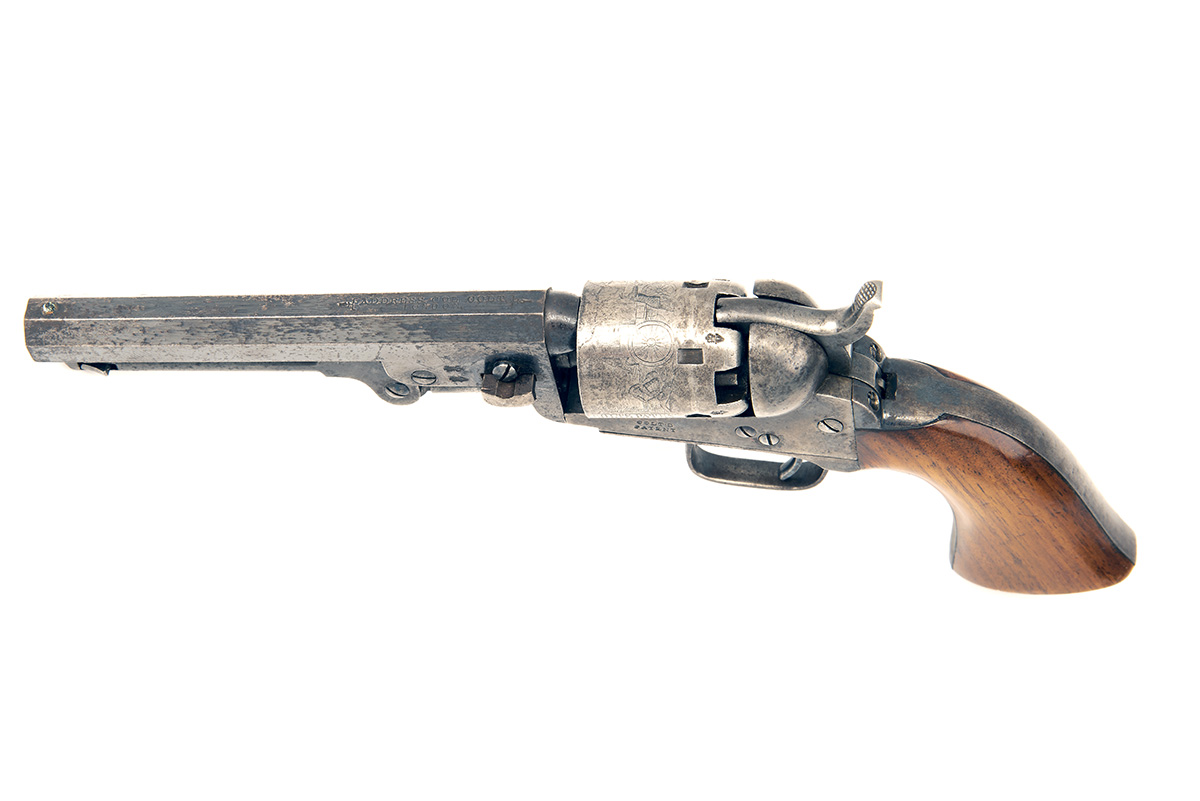 COLT, LONDON A GOOD CASED .31 PERCUSSION REVOLVER, MODEL '1849 LONDON POCKET', serial no. 2942, - Image 4 of 5