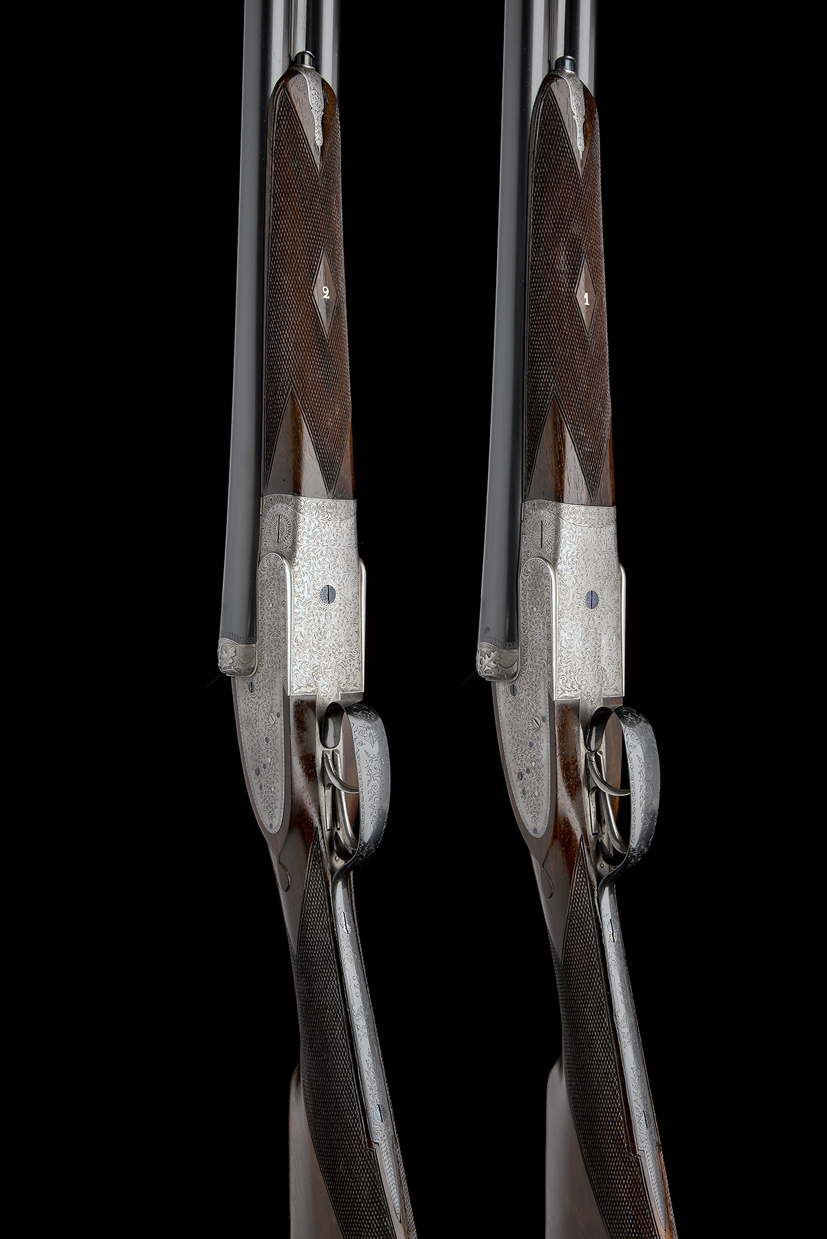 E. LIEN A PAIR OF 12-BORE SIDELOCK EJECTORS, serial no. 522 / 3, circa 1920, 30in. 'Acier Comprime - Image 3 of 11