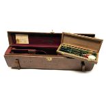 JAMES PURDEY & SONS A LEATHER 'THE PURDEY LIGHTWEIGHT' DOUBLE MOTOR GUNCASE, fitted for 27in.