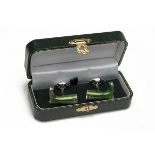 DEAKIN & FRANCIS A SET OF STERLING SILVER WELLINGTON BOOT CUFFLINKS, with D&F 926 hallmarks, in a