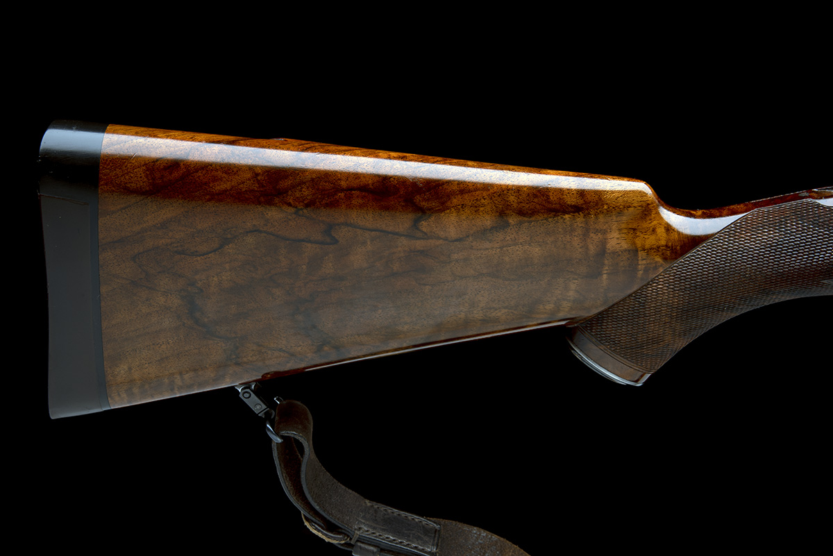 J. RIGBY & CO. A FINE, HUNT-ENGRAVED .375 H&H MAGNUM BOLT-MAGAZINE SPORTING RIFLE, serial no. - Image 8 of 12