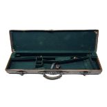 A LEATHER SINGLE GUNCASE, fitted for 30in. barrels (could adapt to 32in.), the interior lined with