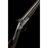 AN UNUSUAL 12-BORE PERCUSSION DOUBLE-BARRELLED SPORTING-GUN SPURIOUSLY SIGNED WESTLEY RICHARDS, no