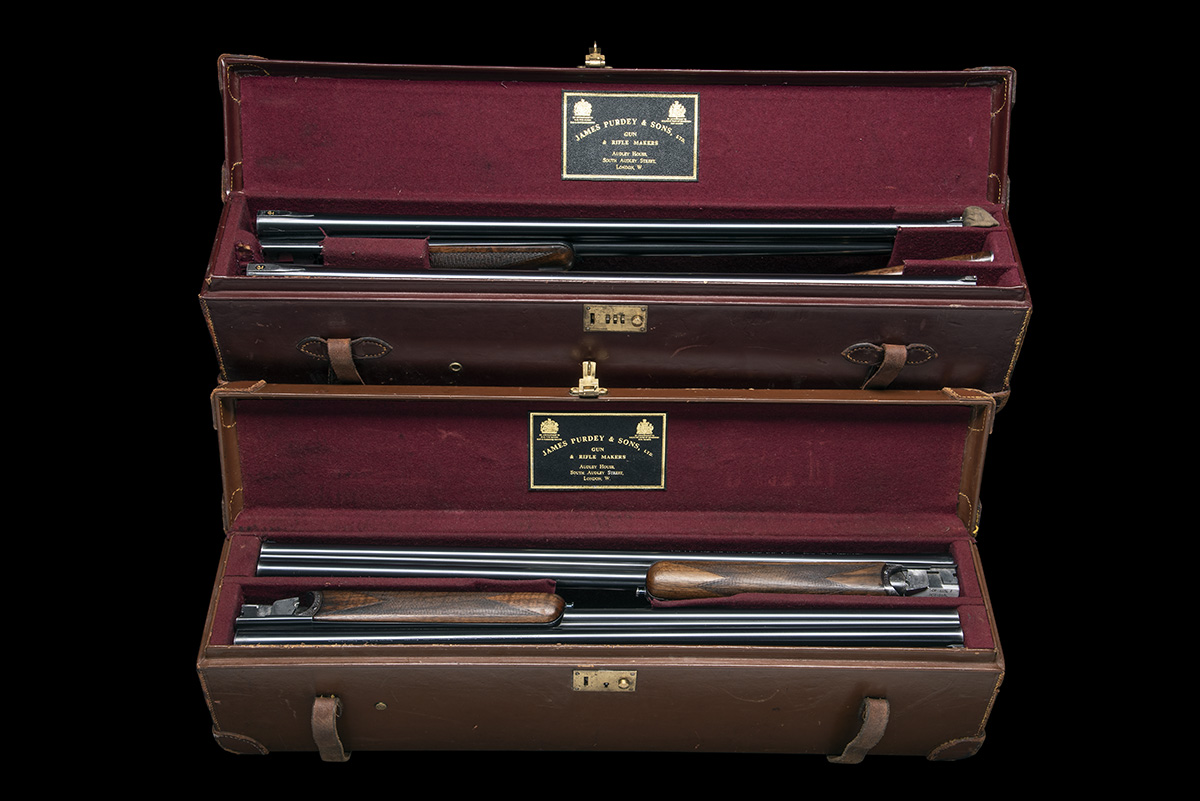 J. PURDEY & SONS A TRIO OF 12-BORE DOUBLE-TRIGGER OVER AND UNDER SIDELOCK EJECTORS, serial no. 28204 - Image 7 of 14