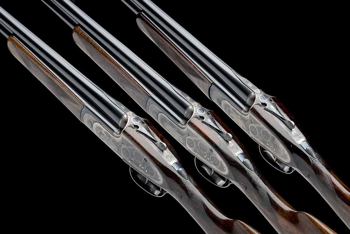 J. PURDEY & SONS A TRIO OF 12-BORE DOUBLE-TRIGGER OVER AND UNDER SIDELOCK EJECTORS, serial no. 28204 - Image 9 of 14