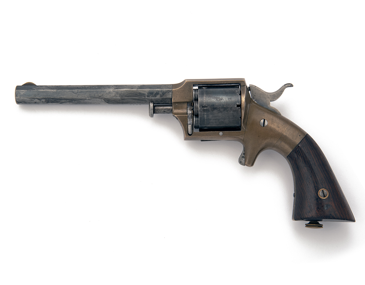 L. POND, USA A .30 TEAT-FIRE FRONT-LOADING SIX-SHOT CARTRIDGE REVOLVER, serial no. 1164, circa 1865,