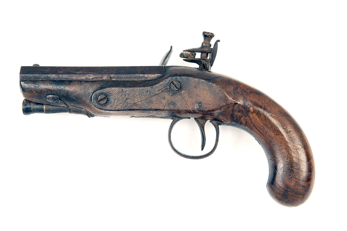 H. NOCK, LONDON A 30-BORE FLINTLOCK OVERCOAT OR TRAVELLING-PISTOL, no visible serial number, circa - Image 2 of 4