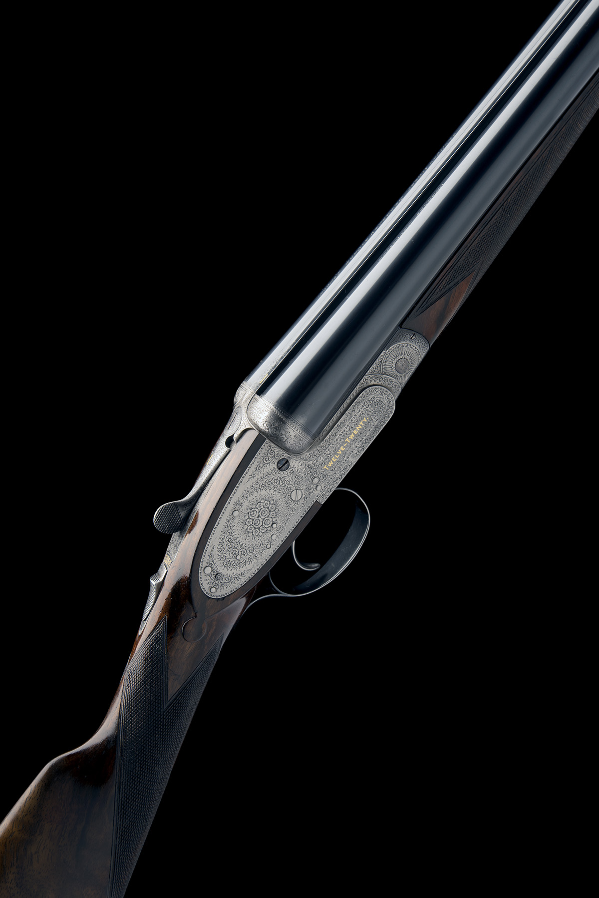 CHARLES LANCASTER A 12-BORE 'TWELVE-TWENTY' W. BAKER 1913 PATENT ASSISTED-OPENING SINGLE-TRIGGER