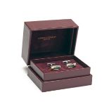 JAMES PURDEY & SONS A PAIR OF STERLING SILVER CARTRIDGE CUFFLINKS, with J.P.& S. 925 hallmarks,
