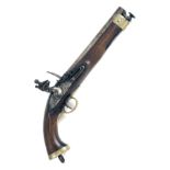 A .650 FLINTLOCK PISTOL, UNSIGNED, MODEL 'EAST INDIA CO. LANCER'S TYPE', no visible serial number,