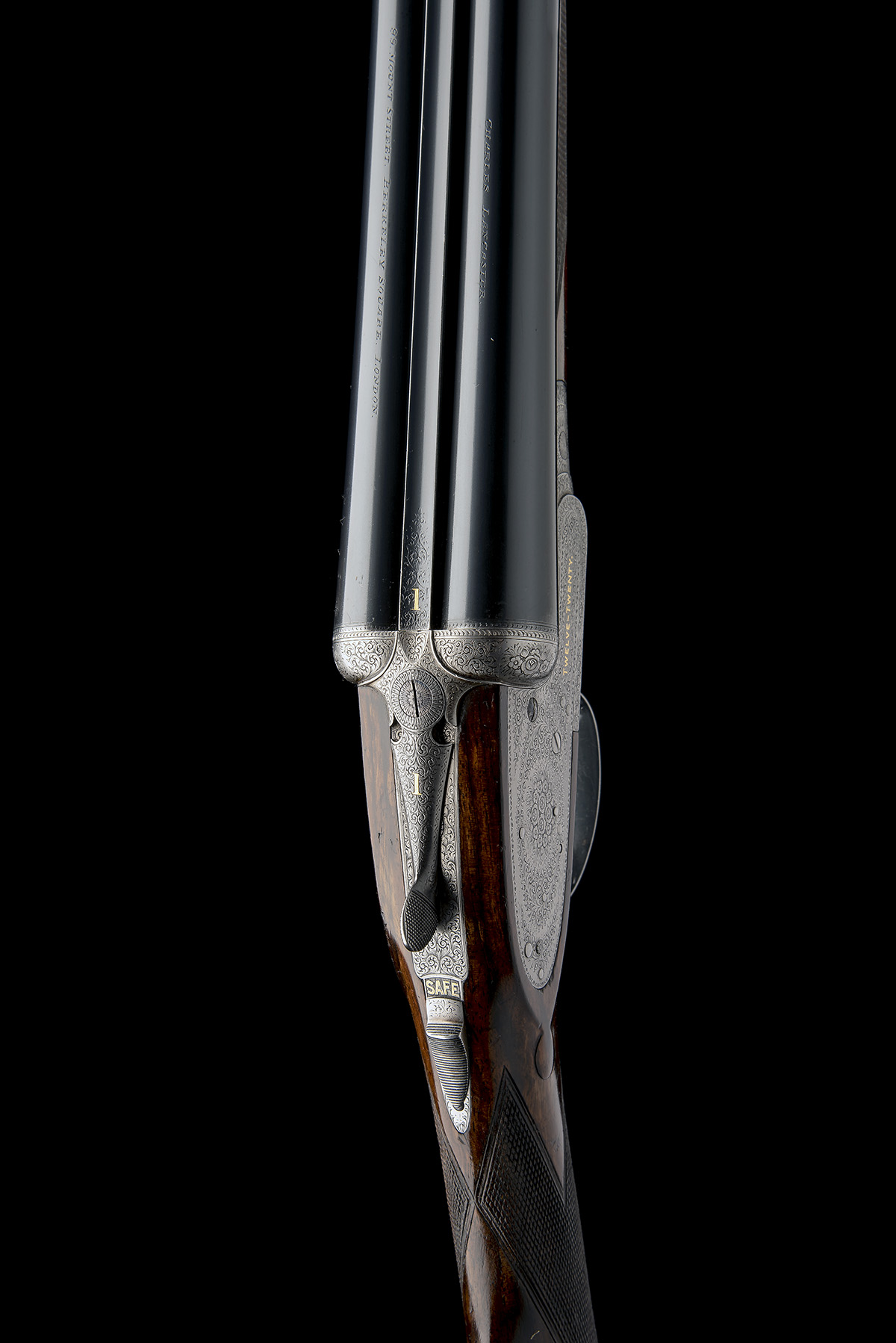 CHARLES LANCASTER A 12-BORE 'TWELVE-TWENTY' W. BAKER 1913 PATENT ASSISTED-OPENING SINGLE-TRIGGER - Image 7 of 12