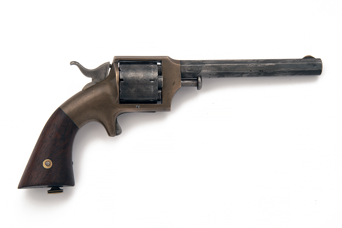 L. POND, USA A .30 TEAT-FIRE FRONT-LOADING SIX-SHOT CARTRIDGE REVOLVER, serial no. 1164, circa 1865, - Image 2 of 2