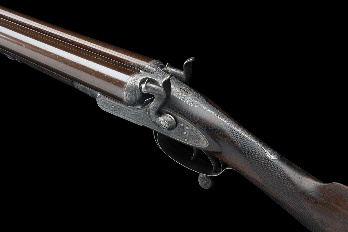 JOHN DICKSON & SON A 12-BORE ROTARY-UNDERLEVER HAMMERGUN, serial no. 3373, for 1877, 30in. nitro - Image 6 of 8