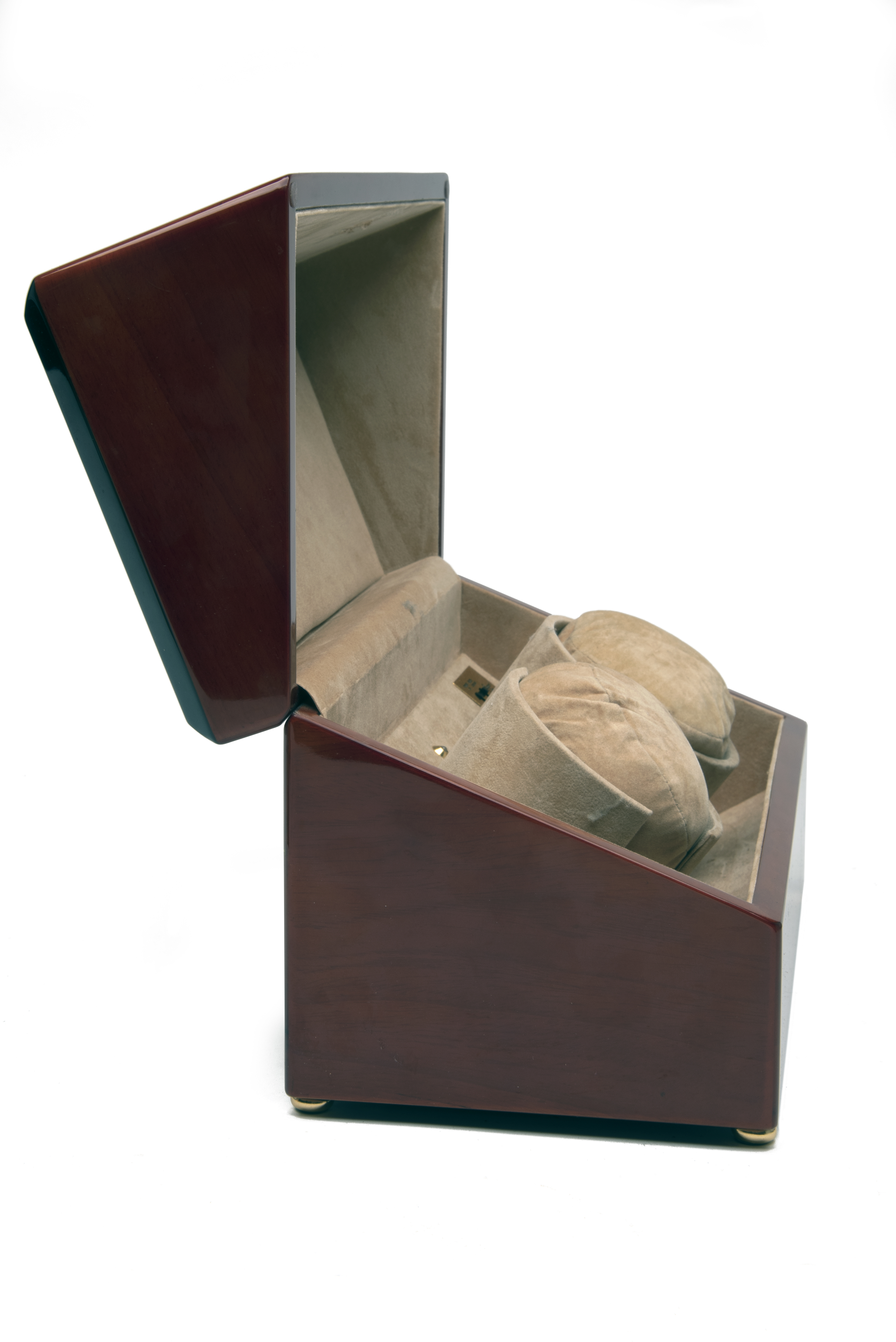 RAPPORT, LONDON A WOOD CASED DUAL AUTOMATIC WATCH-WINDER, mains (UK 240 Volt) or battery operated, - Image 2 of 4