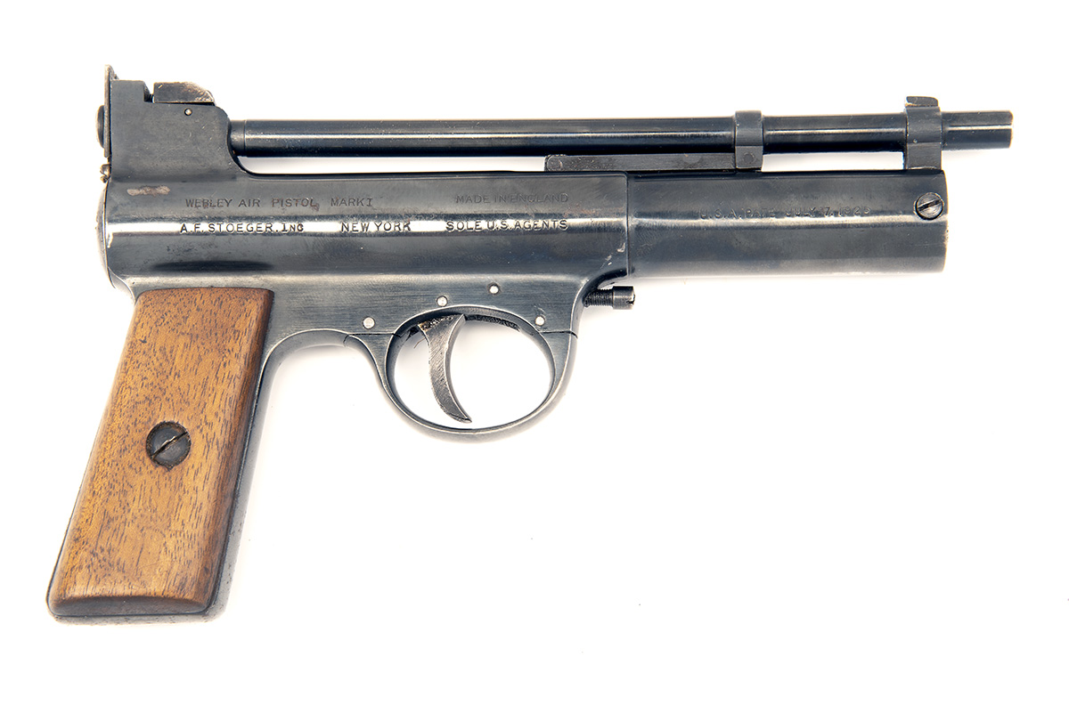 WEBLEY & SCOTT, LONDON & BIRMINGHAM FOR STOEGER, USA A RARE BOXED .177 BARREL-COCKING AIR-PISTOL, - Image 3 of 4