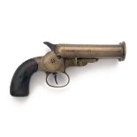 AN EXTREMELY RARE 26.5mm ALL-BRASS DOUBLE-BARRELLED FLARE-PISTOL, MODEL 'AUFLOSUNG DEUTSCHE