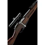 A WW II RUSSIAN 7.62X54R 'MOSIN NAGANT' BOLT-ACTION REPEATING SNIPER RIFLE, serial no. TP252,