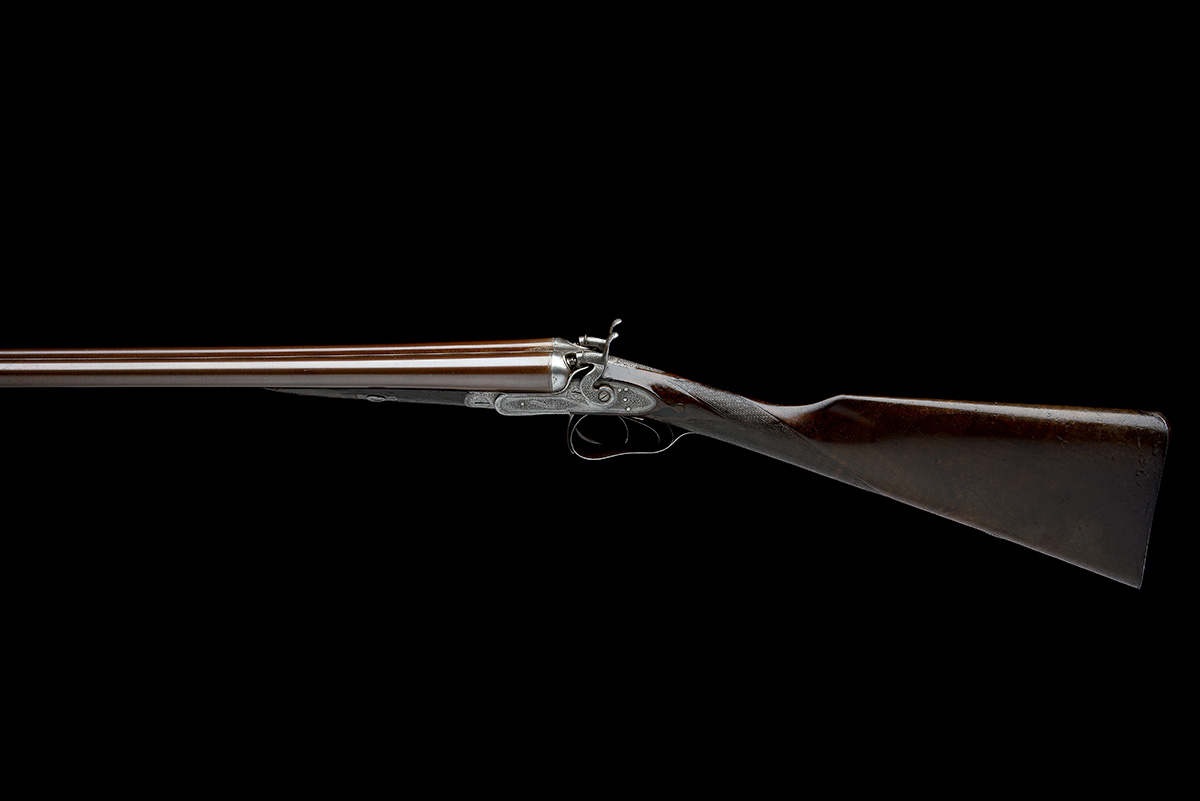 JOSEPH BRADDELL & SON A 12-BORE THUMBHOLE UNDERLEVER SINGLE-BITE SNAP-ACTION HAMMERGUN, serial no. - Image 2 of 8